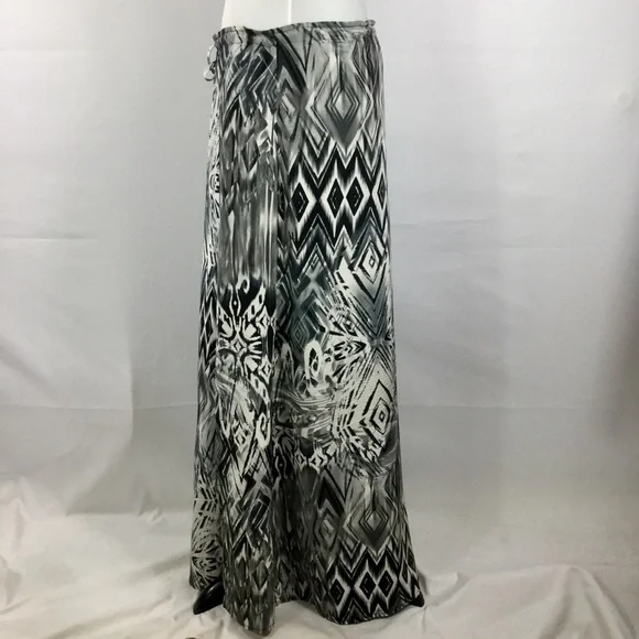 SW3 Bespoke Women's Skirt Silk A Line Maxi
Length Drawstring Waist Front Slits M - Picture 4 of 15